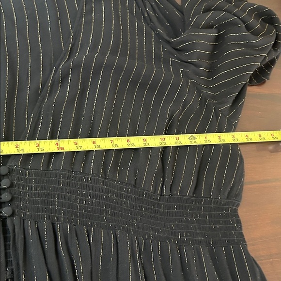 Torrid Black Gauze Button Front Smocked Babydoll Blouse Size 5X - Picture 14 of 16